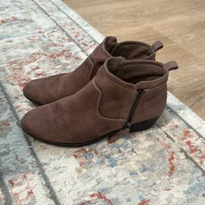 Brown ankle booties